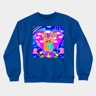 Valentines Day Bunnies Crewneck Sweatshirt